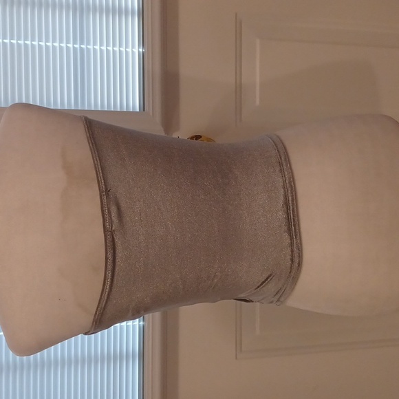 4/$60 Shimmering Silver Strapless Fitted Tube Top - Size Small - Picture 4 of 6